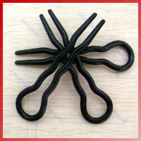 3Pcs 90Mm U-Shaped Waved Hair Pins Clip Hair Grips เครื่องมือ Black