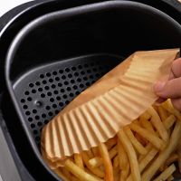 100 PCS Kitchen Air Fryer Paper Special Paper Accessories Baking Disposable Greaseproof Paper Non-Stick Baking Pan Grill Pan