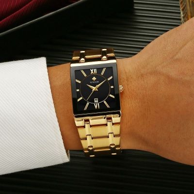 （A Decent035）FashionWatches Men 2022 Wristtopluxury Gold Black Wristwatch For Man