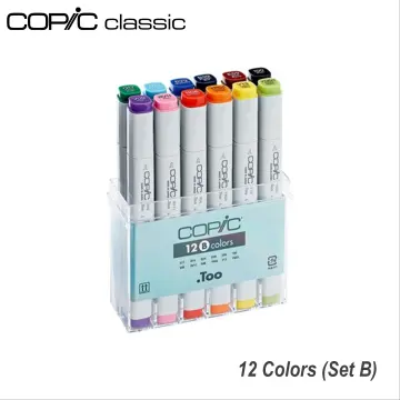 Copic Classic Marker - Basic Colors, Set of 12