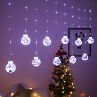Christmas DIY Ball Light LED Curtain Light String Christmas Tree Decoration Family Party New Year Gift Navidad Decoration