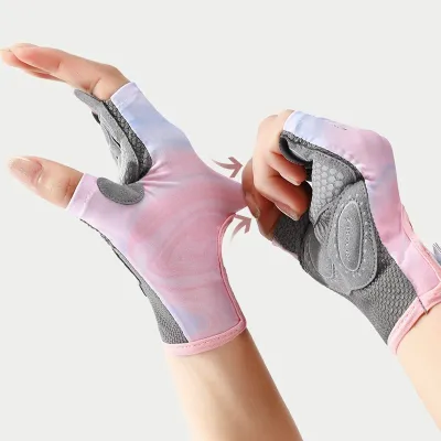 Gym Gloves Woman Sports Cycling Training Glove Half Finger Wear Resistant Anti-slip Shock Absorbent Weight Lifting Gym Gloves