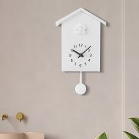 New Nordic Style Wall Clock Cuckoo Chime Time Zone Bird Hourly Chiming Silent Clock Mechanism Horloge Home Decorating Items Art