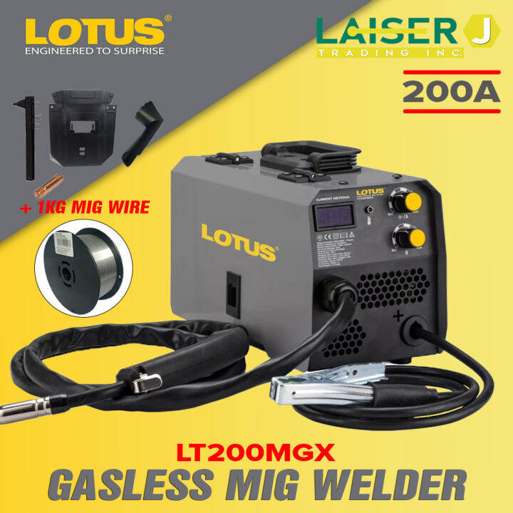 Lotus Migweld Gasless MIG Inverter Flux Corded Welding Machine LT200MGX
