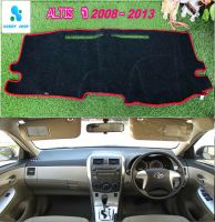 พรมปูคอนโซลหน้ารถ สีดำขอบแดง โตโยต้า อัลติส Toyota Altis ปี 2008-2013 พรมคอนโซล