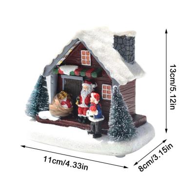 Christmas Village collecotion figures Accessories KID Playing Figurine of Xmas Decoration Merry Christmas Holiday Scene Decor