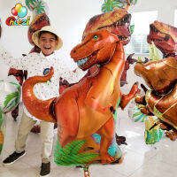 1pcs Tyrannosaurus Raptors Triceratops ไดโนเสาร์ Jurassic ขนาดใหญ่บอลลูน Boy วันเกิด PARTY Decor Baby Shower Globos ฮีเลียม-hexinge