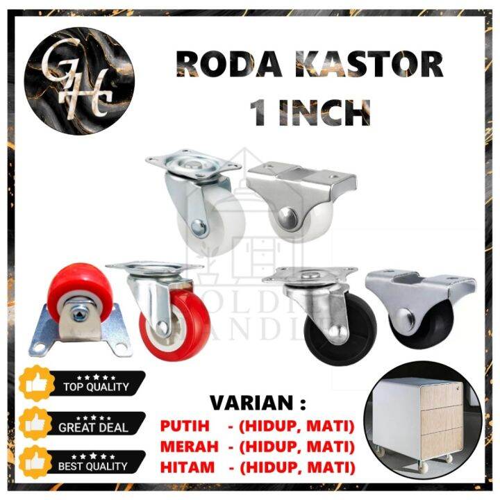 Roda Kastor Lemari Inch Roda Caster Trolly Pvc Nylon Roda Etalase