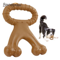 Benepaw Tough Dog Chew ของเล่นสำหรับ Chewers ก้าวร้าวขนาดเล็กขนาดกลางขนาดใหญ่เป็นมิตรกับสิ่งแวดล้อมไนลอนสัตว์เลี้ยงลูกสุนัขของเล่นทำความสะอาดฟัน