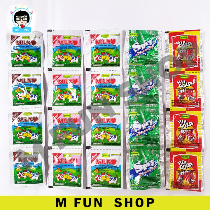 *Childhood Snack* Halal 4Pcs Roscela Brand Milk Tablet Candy Gula Susu ...