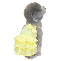 Summer Dog Skirt Dress Pet Layered Hem Bowknot Pet Princess Dress Pretty Puppy Clothes Dresses