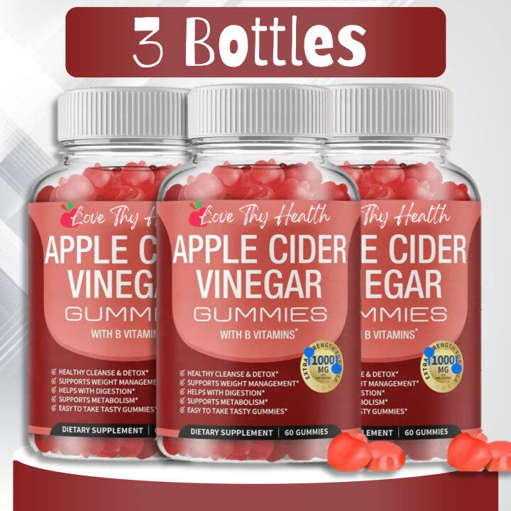 Love Thy Health Apple Cider Vinegar Gummies 60 gummies per bottle