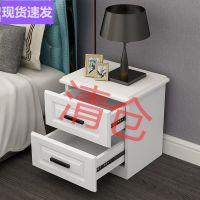 [COD] Bedside simple modern black and white bedroom storage cabinet economical bedside assembly