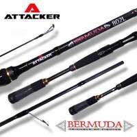 คันเบ็ด  ATTACKER BERMUDA 2ท่อน กราไฟต์ 8ฟุต และ 8.6ฟุต TRIANGLE OF FISHING  น้ำหนักเบา แอคชั่นสวย ควบคุมเหยื่อได้ดี