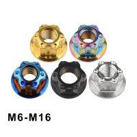 【hot】◙♝❅ Weiqijie 6pcs M6/M8/M10/M12/M14/M16 Torx Flange Nuts for Motorcycle Rear Axle