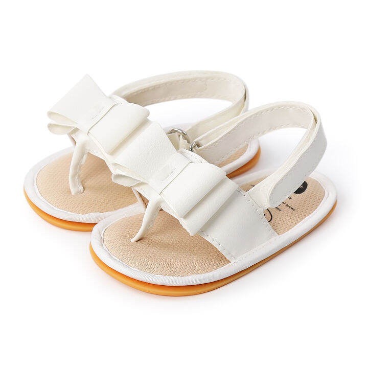 toddler girl white flip flops