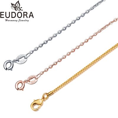 Eudora Classic Basic Chain Lobster Clasp Necklace Chain Fashion Jewelry for Baby Caller Bola Link Chain Pregnancy Necklace