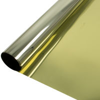 HOHOFILM Gold&amp;silver Mirror Film-sTICKER One way Mirror Window Film solar tint House Office Building Glass Sticker