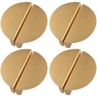 8Pack Champagne Gold Drawer Pulls,2.5 Inch Half Moon Cabinet Drawer Pulls Kitchen Handles, Modern Cabinet Hardware Pulls