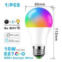 ไฟ Led สมาร์ทหลอด Alexa 100W 1000lm เทียบเท่าเปลี่ยนสี Rgb E27ดาบปลายปืน B22-16ล้านสี Foco