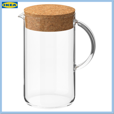 เหยือก เหยือกน้ำ แก้วใสพร้อมฝาปิดไม้ก๊อก ความจุ 1.5 ลิตร IKEA 365+ อิเกีย 365+ (IKEA)