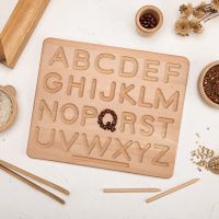 Double Sided Montessori Tracing Board Wooden toy Uppercase &amp; Lowercase Letters number Educational game toy product