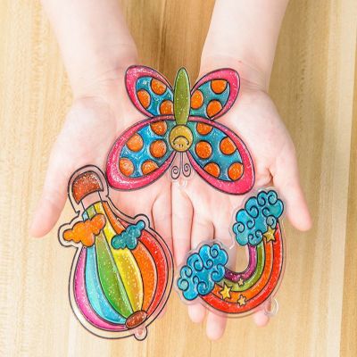【CW】 Window Set Crafts for Kids Glue Painting Jeux Enfant