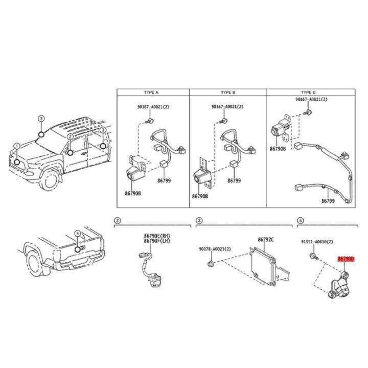 86790-04010-backup-rear-view-camera-assist-parking-for-toyota-tacoma-2009-2013-car-tailgate-reverse-camera-supplies