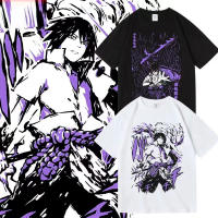 SMOKE T-SHIRTAnime Naruto Unhechebra Record Clothing Peripheral Pure Cotton Round Neck Short Sleeve T-shirt Men and Wome