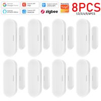 【LZ】◘✲❧  1-8PCS Tuya Zigbee Window Contact Smart Door Sensor Door Open Closed Detectors Smartlife APP Control Work with Alexa Google Home