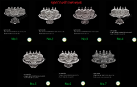 ชุดเครื่องแก้วถวายข้าวพระพุทธ มีให้เลือก 7 แบบ รูปทรงสวยงาม เนื้อแก้วดี แข็งแรง
