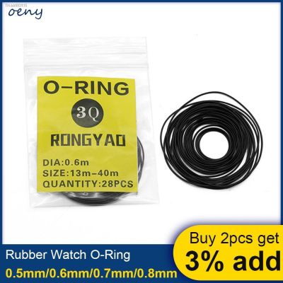 ✾☃ 1 bag 0.5/0.6/0.7/0.8mm Watch O-Ring Waterproof Rubber Watch Back Cover Gaskets O ring Repair Tool Watchmaker tools Accessories