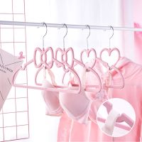 10Pcs/Set Pink Bow Clothes Hanger Creative Plastic Non-Slip Drying Rack Practica Cute Lovely Decoration Wardrobe Storage Hangers