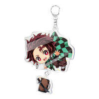 LLavero de Anime Demon Slayer, llaveros de acrílico Kimetsu No Yaiba, Blade of Ghost, cubierta de cadena, accesorios de joyería, regalos