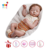 RSG Bebe Reborn Doll 19 Inches Lifelike Newborn Cute Sleeping Reborn Baby Vinyl Doll Gift Toy for Children