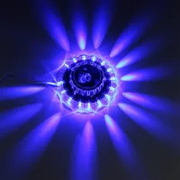 【❂Hot On Sale❂】 gewanfu1881881 Jiguoor ไฟเลเซอร์แบบพกพา8W Rgb 48 Leds แสงไฟติดผนังแอลอีดีแสงดอกทานตะวันเปิดใช้งานด้วยเสียงสำหรับ Ktv Dj ปาร์ตี้งานแต่งงาน