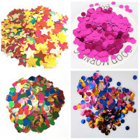 10 กรัม/ถุงรอบ Star Heart-Shaped Confetti กระดาษสีเนื้อเยื่องานแต่งงานครบรอบวันเกิดบอลลูนตกแต่ง