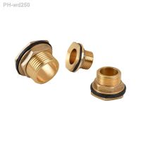 Brass Water Tank Connector 1/2 quot; 3/4 quot; 1 quot; BSP Threaded Male Pipe Plumbing Fittings Bulkhead Nut Jointer 1Pcs