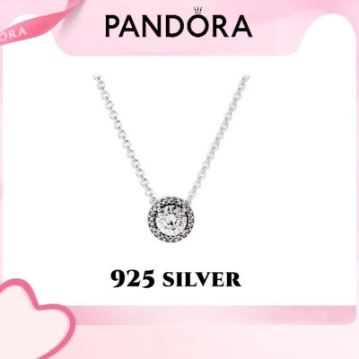 สร้อยคอเงินแท้แพนดอร่า 925 สำหรับผู้หญิง Pandora_classic elegant 925 sterling silver  clavicle chain temperament elegant shape womens necklace