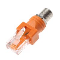 F Female To RJ45 Male Coaxial Barrel Coupler Adapter RJ45 To RF Connector Converter