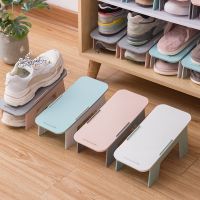 【YF】 Household Storage Shoe Rack Double Support Plastic Integrated Simple Space Economy Organizer and