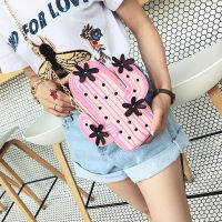 Creative Green Cactus Plant Shoulder Bags Fashion Embroidery Flower Mini Chains Crossbody Bags Mobile Phone Purse