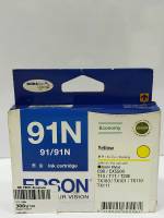 Epson 91N Y ตลับหมึกอิงค์เจ็ท สีเหลืองของแท้ โล๊ะล้างสต็อก