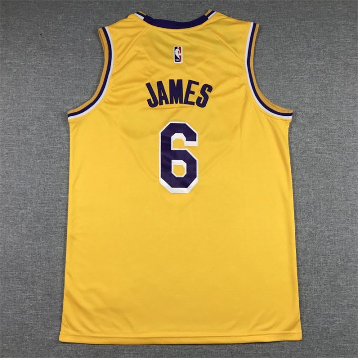 เสื้อกีฬาบาสเก็ตบอล-ลายทีม-los-angeles-lakers-lebron-james-gold-swingman-สําหรับผู้ชาย-2023