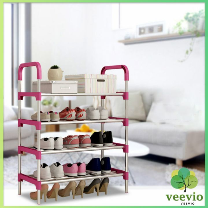 veevio-ชั้นวางรองเท้า-ชั้นเก็บรองเท้า-จัดระเบียบรองเท้า-สแตนเลส-มีให้เลือก-shoe-rack-มีสินค้าพร้อมส่ง