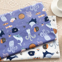 Syunss Ocean World พิมพ์ Diy ผ้าเย็บปะติดปะต่อกันสำหรับ Quilting Baby Cribs เบาะชุดเย็บ Tissus ผ้าฝ้ายทอลายทแยง Tecido-sjgr1237