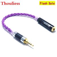 Thouliess Hifi 2.5Mm Trrs Balanced Male To 3.5Mm หม้อแปลงเสียงตัวเมียสเตอริโอชุบสายสำหรับ Ak240 Ak380 Ak320 Dp-x1