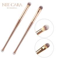 NEE CARA MERMAID TWO BRUSH SET (N878) : neecara นีคาร่า แปรงแต่งหน้า ด้ามทอง ขนนุ่ม (แพ็คคู่) x 1 ชุด abcmall