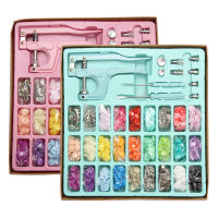 Good Quality 80270Set T5 Plastic Snaps Buttons For Clothing DIY Sewing Tool Set Easy-use Press Plier BluePink Color