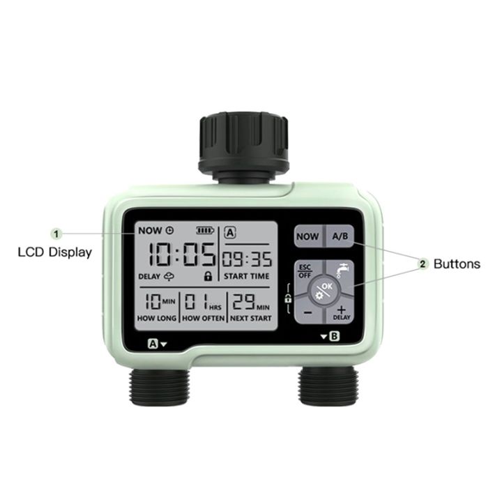 2-outlet-auto-water-timer-with-lcd-display-household-outdoor-irrigation-water-timer-timed-auto-garden-watering-tool